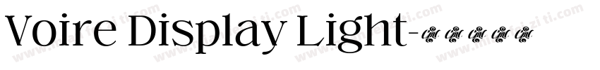 Voire Display Light字体转换